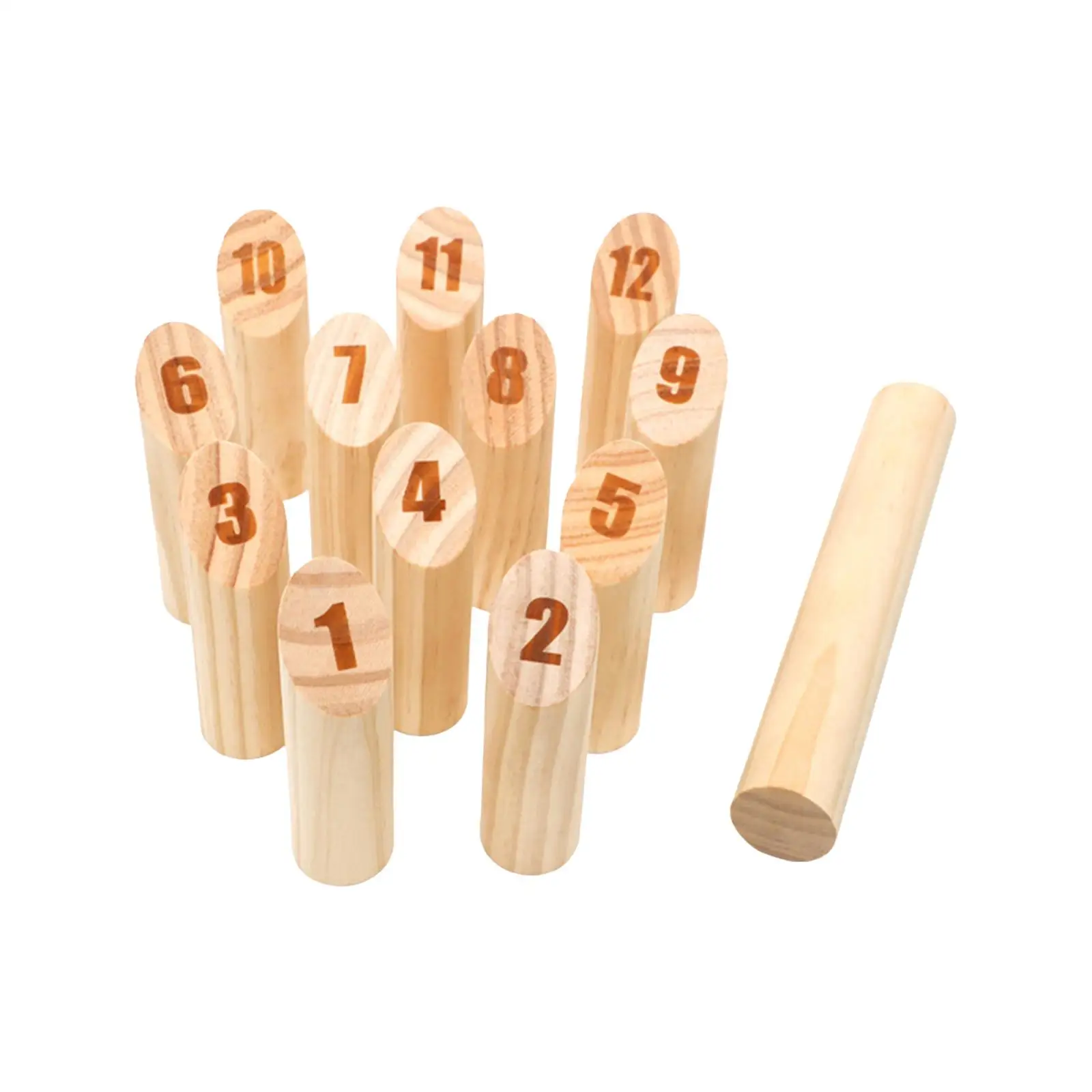 Wood Set Toss Game Adults Kids Lawn Indoor Outdoor Scatter Throwing Dowel with