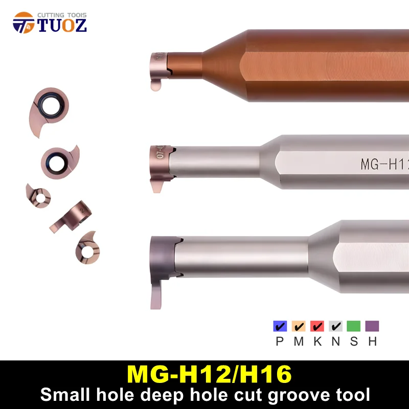 

TUOZ MG-H12 H16 Small hole deep hole cut groove tool MB-05GR 06GR 07GR 09GR Cutting Deep 2.3mm 3.0mm carbide insert Lathe Cutter