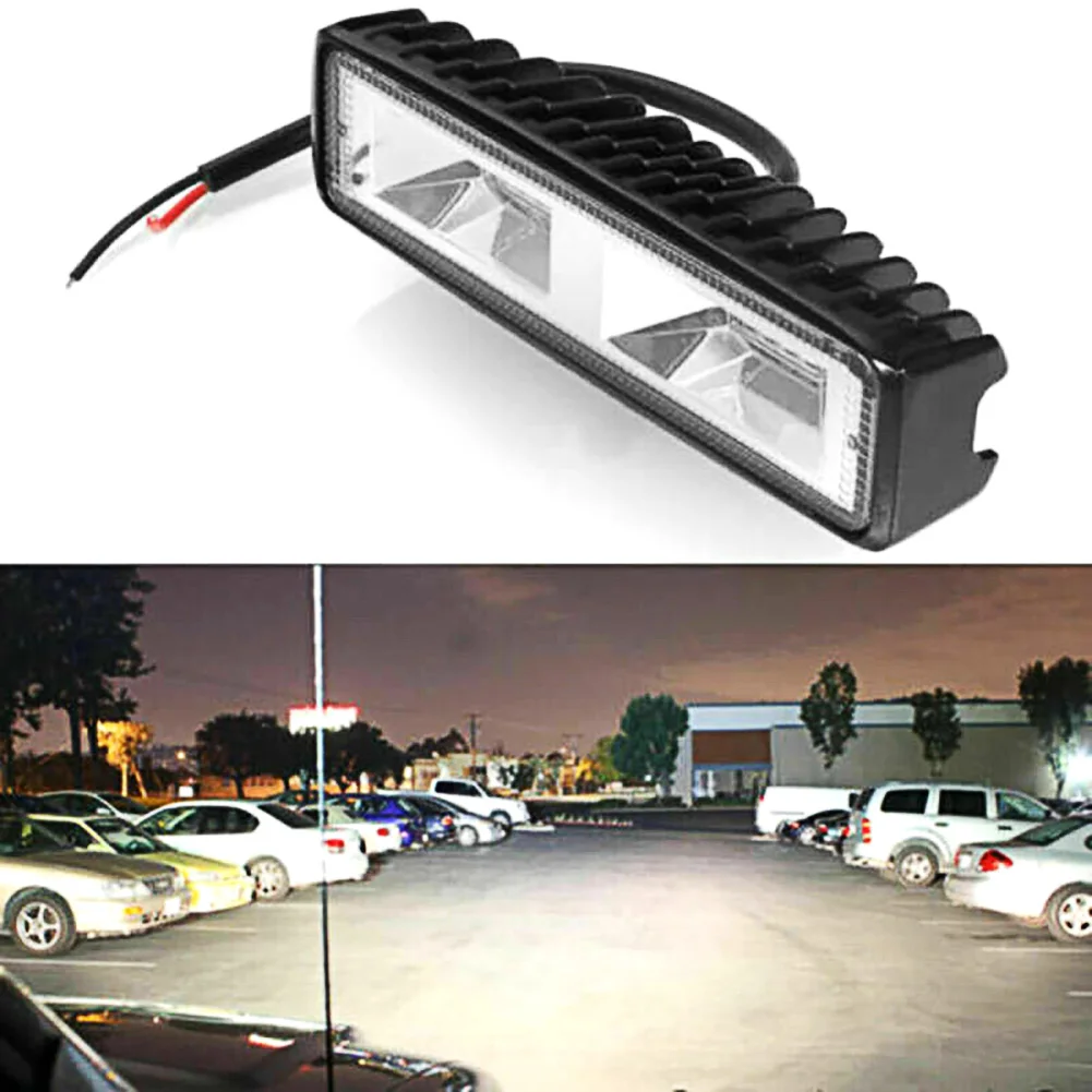 12V 18W LED Work Light Bar Spotlight Offroad 4WD Car SUV Driving Led Fog Lights Headlight Light Bar 16LED Drl for cars Wholesale