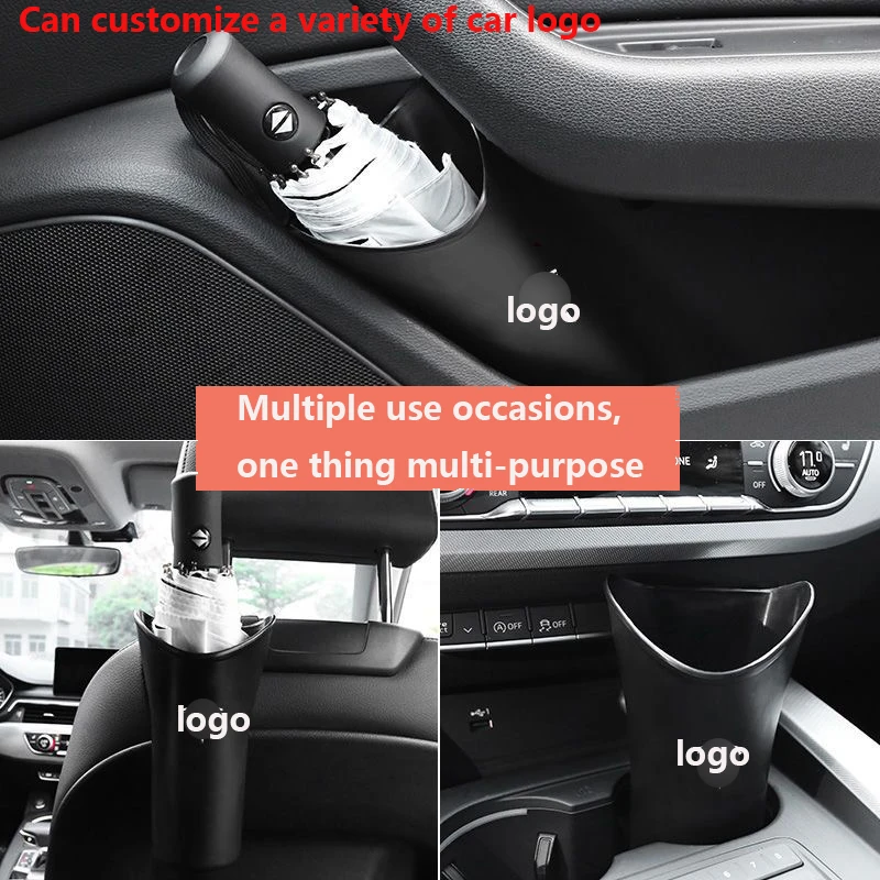 

Car Umbrella Storage Bucket Trash Can Multi-Functional Waterproof Interior Accessory Umbrella Holder Organizer for TESLA