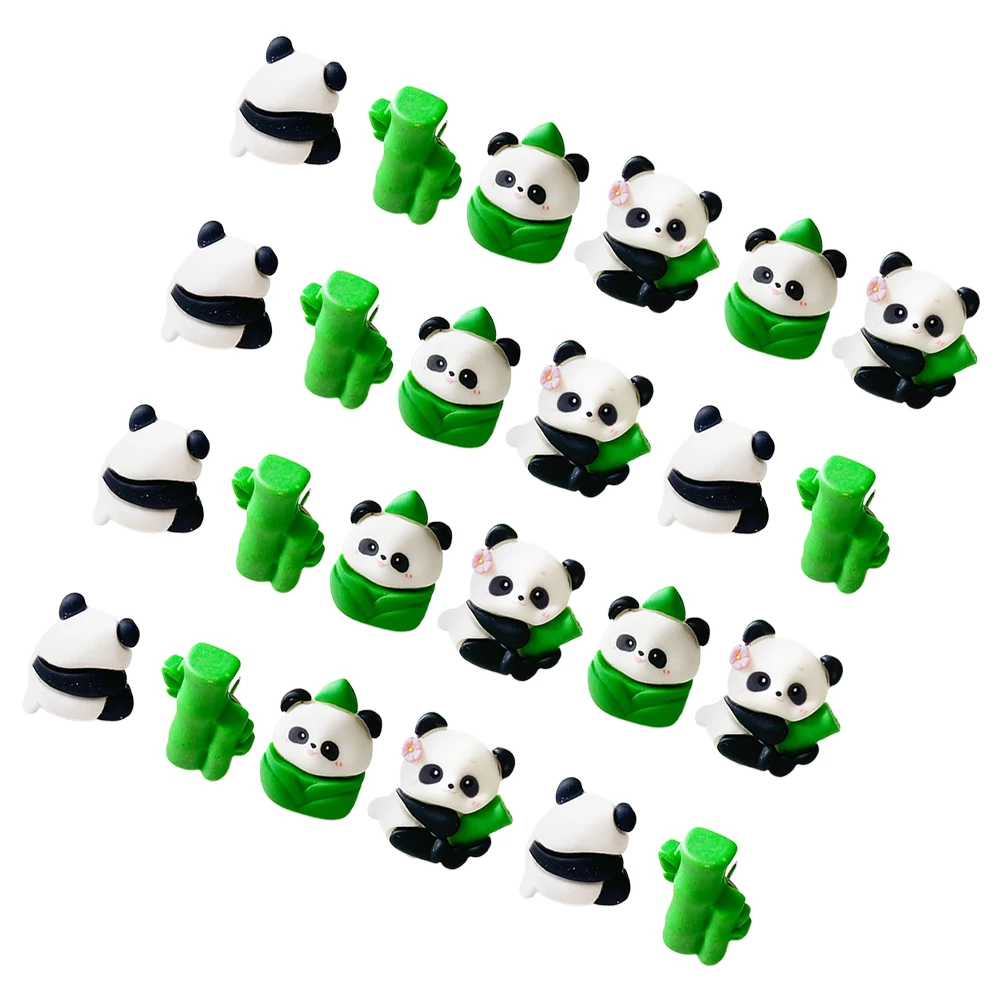 

40pcs Cartoon Panda Push Pins Cute Animal Design Thumb Tacks for Cork Board Map Decorative Resin Accessories Work Home Office
