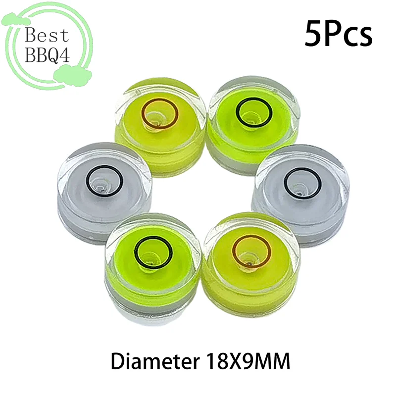 (BBQ4)5pcs Mini Round Accuracy Bubble Level Bullseye Instrument Horizontal Precision Bubble Level Measuring Tool