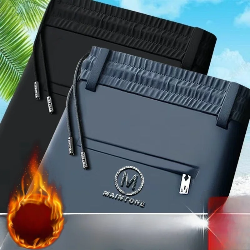 

Men's Fce Lined Straight Leg Casual Pants Warm Sli Autumn Winter Low Waist Zipper ket Faion Urban Sle Polyester...