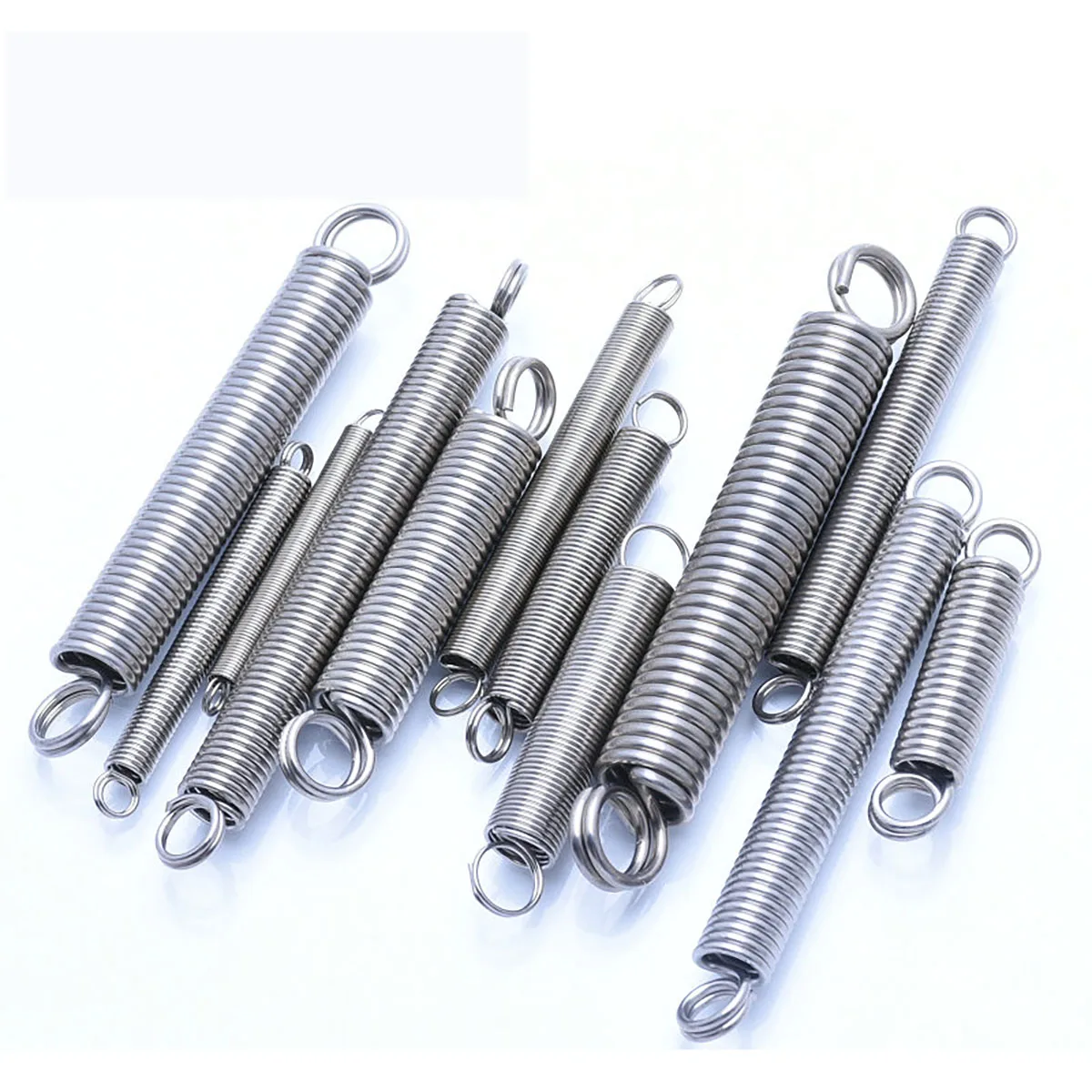 0.5mm Open S Hook Tension Spring Stainless Steel Cylindroid Helical Coil Extension Pullback Expansion Tensile Stretching Springs