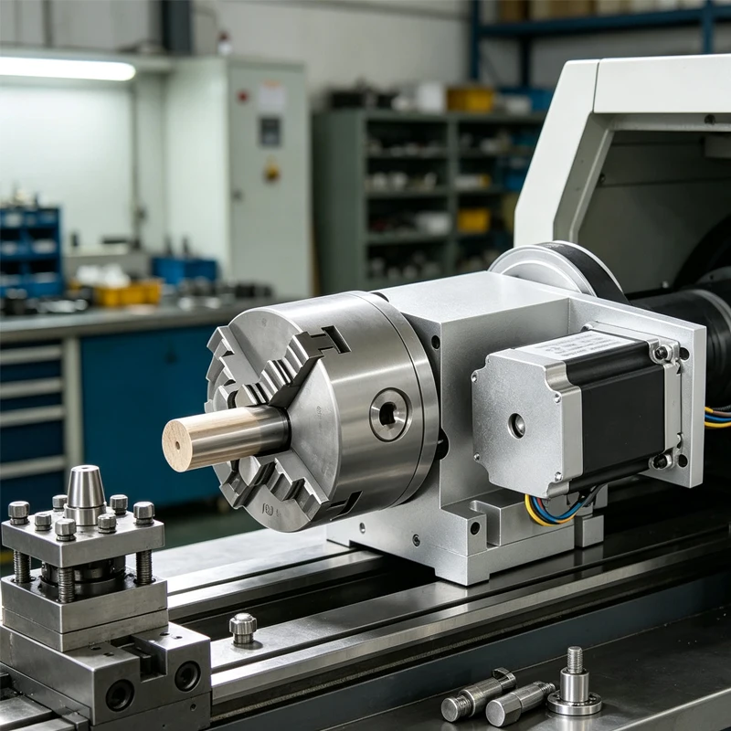 DIY 4th Axis Rotary Indexing Head F5M-6-100AB, Waterproof Motor 100mm 3 Jaw & 4 Jaw Optional Chuck for Metal Engraving Equipment