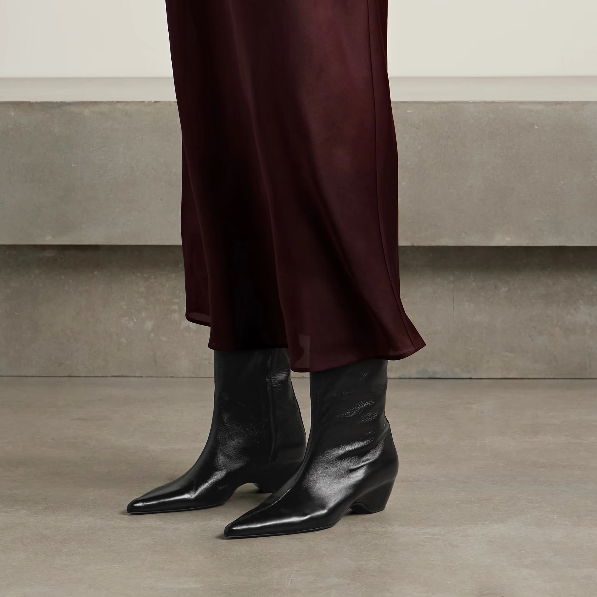 Women's Knee High Wedge Boots - Leather, Warm & Stylish