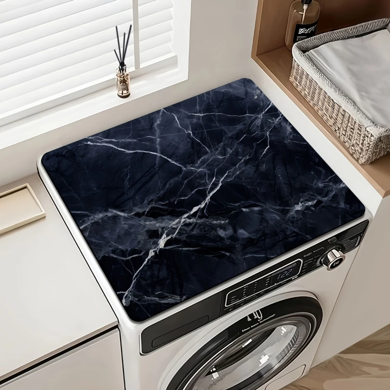Dark Blue Marble Vein Kitchen Drain Mat,Coffee Machine Counter,Dish Tableware Draining,Non Slip,Quick Dry,Present