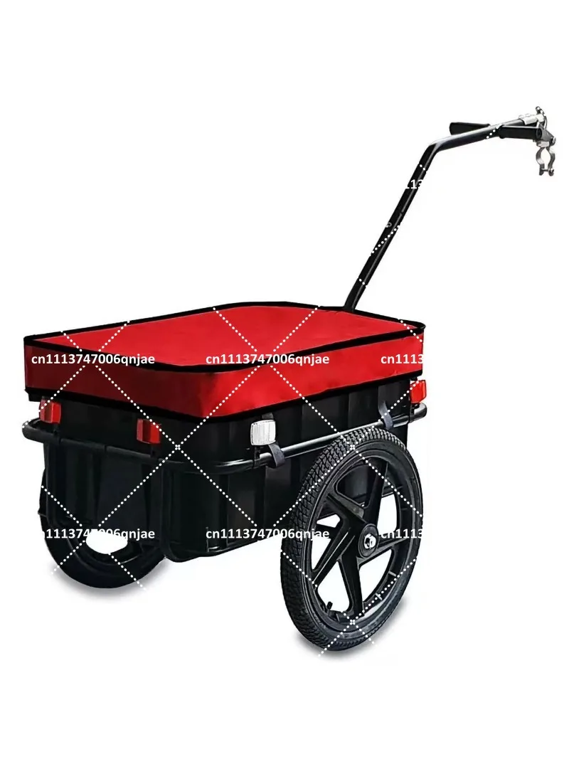 Heavy Duty Bicycle Trailer for Kids & Pets, Large Capacity Cargo Wagon, Foldable Bike Trailer with Universal Hitch