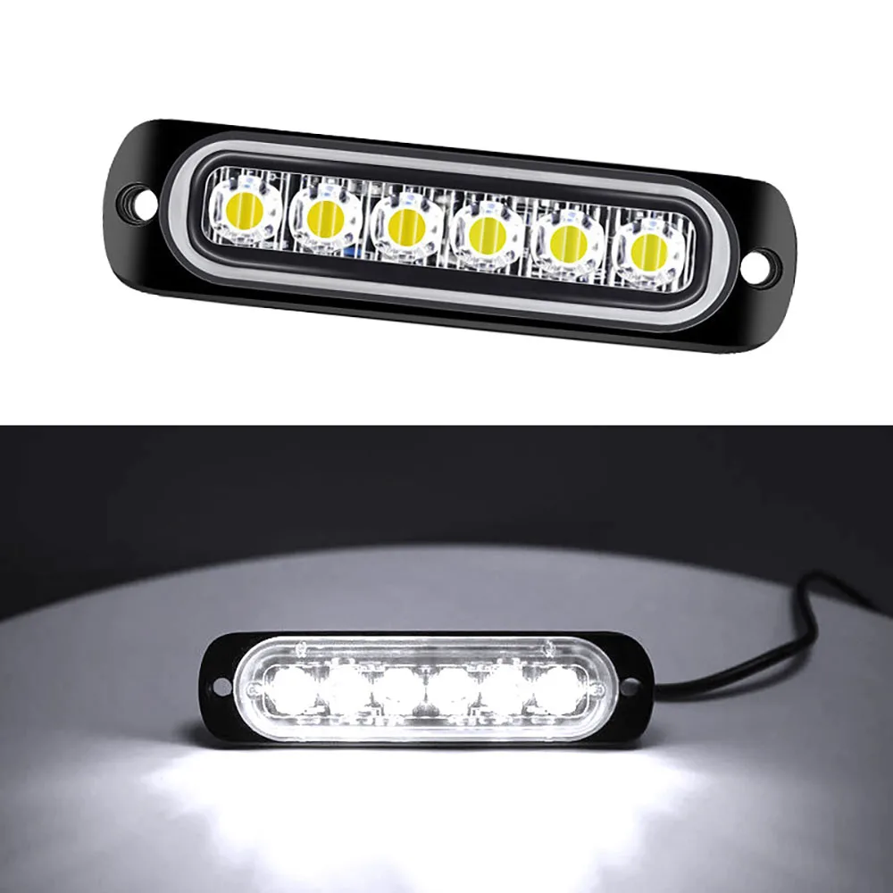 

6 LED Ultra Thin Side Light for Pickup Trucks Cars and Motorcycles 12V 24V DC ABS Housing for Long Lasting Use