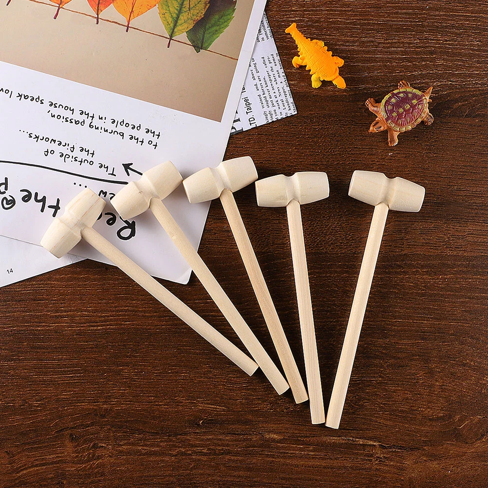 20 Pcs Wooden Hammer Hammers Mini Mallet Pounding Toy Infants Shellfish