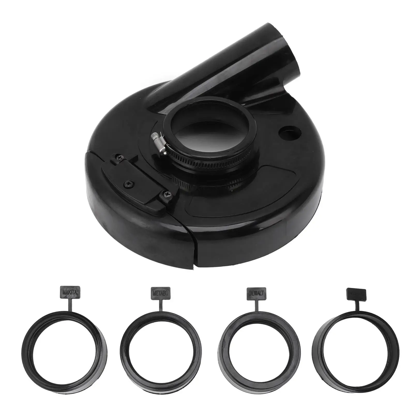 

Angle Grinder Dust Collection Cover Easy Install Compatible Rubber Clamp for workshop Tool