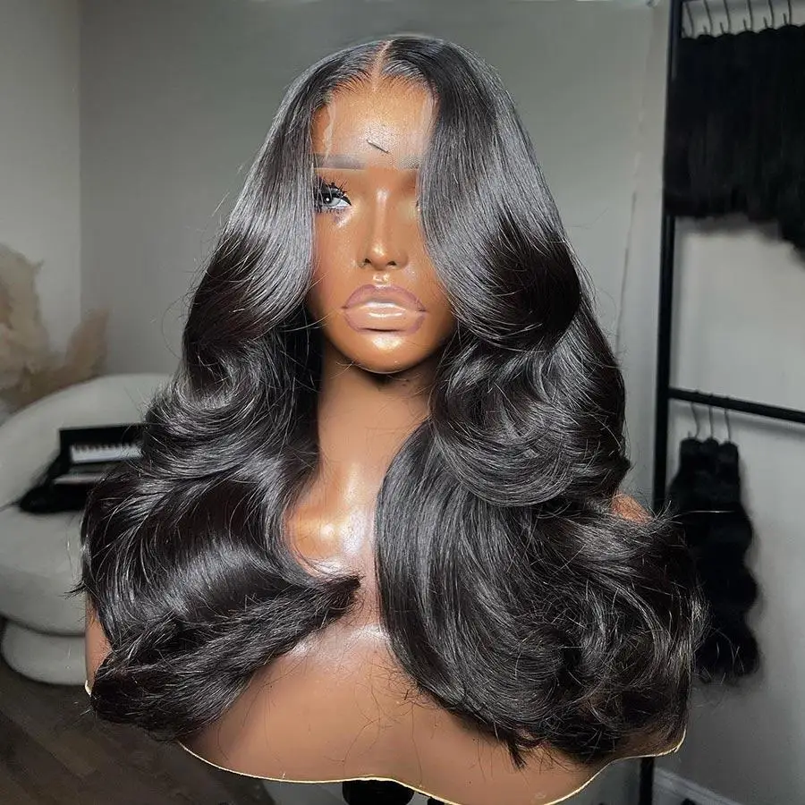 

Body Wave 100% Human Hair Glueless Wig 250% Density Wear Go 2x6 HD Lace Closure Wig 30Inch Body Wave 2x6 Kim K Closure Wig