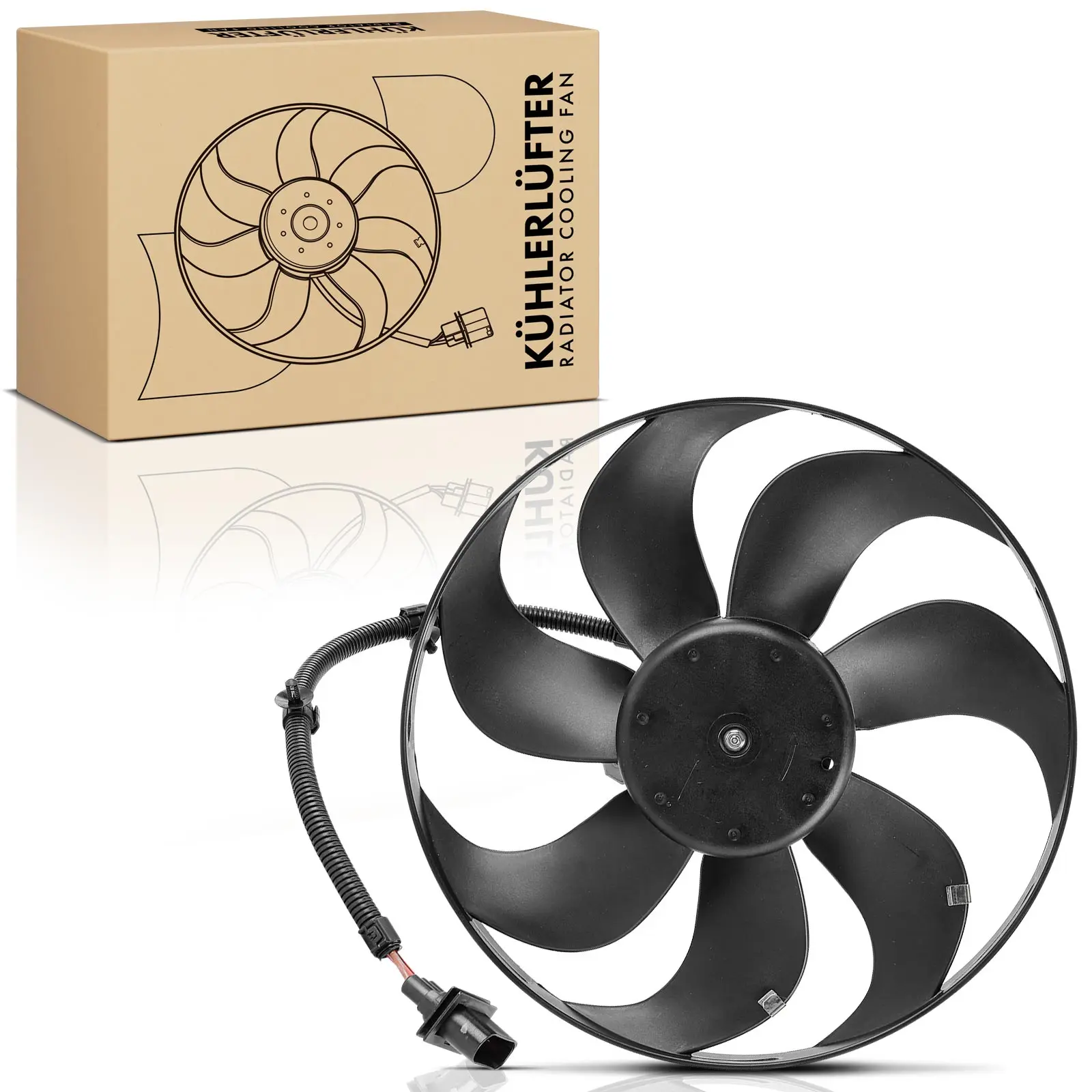 Frankberg 1x Motorkoeler Eenvoudige ventilator voor VW Golf IV Bora Audi A3 8L1 TT Seat Skoda CFF8001S 6X0959455C
