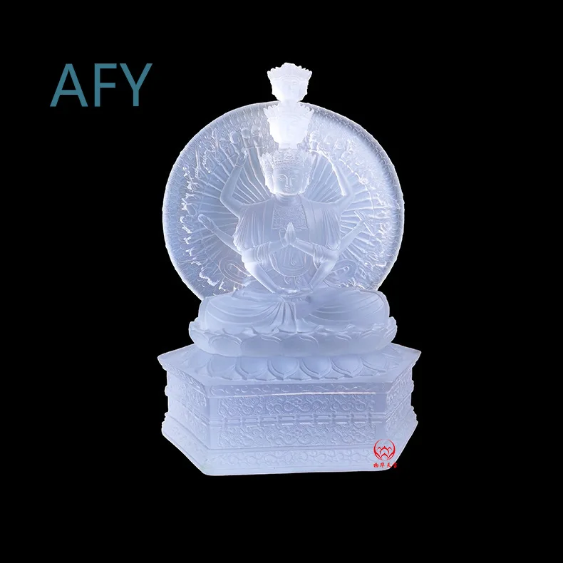 Glazed Crystal Guanyin Rosary for Buddhist Prayer Beads for Guanyin Statue Decoration for Thousand Hands Guanyin for Zen