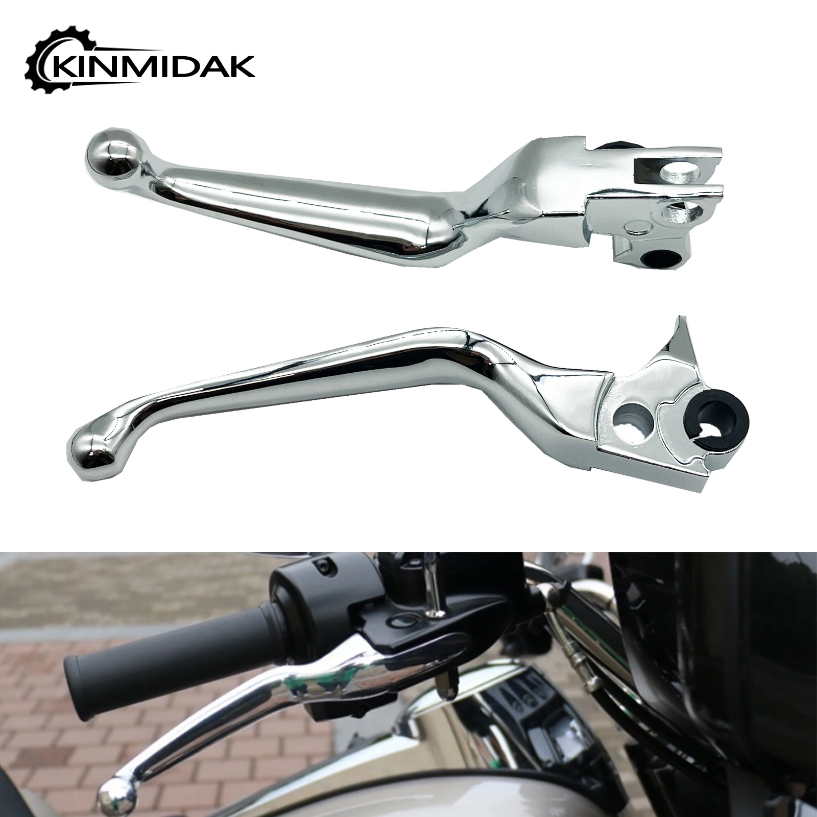 Motorcycle Brake Clutch Levers Chrome Fit For Harley Sportster XL 883 1200 96-2003 Softail FatBoy 2011-14 Dyna Touring 96-2007