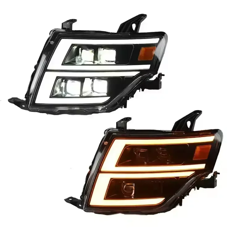 SJC Auto Headlight for Pajero V97 V93 2006-2021 Front Light Daytime Running LED Light Plug and Play Headlamp Assembly