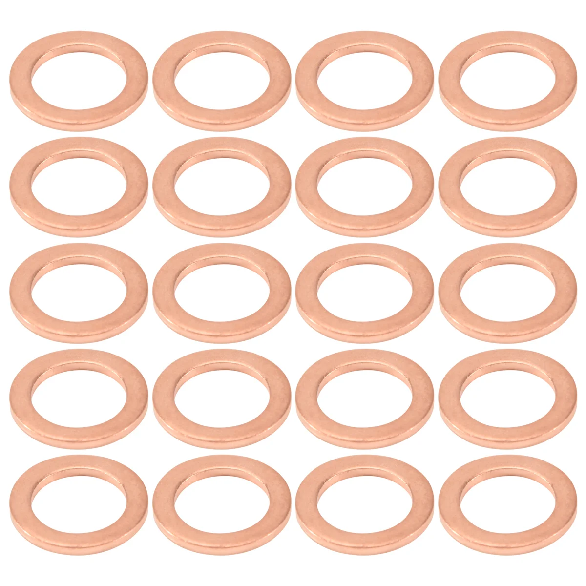 20pcs 12mm x 18mm x 1.5mm Copper Flat Washer Ring Sealing Fitting