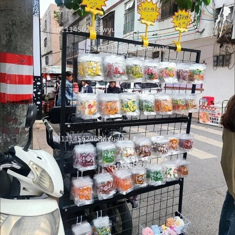 Stall jewelry display stand Stall simple outdoor storage rack Grid rack Floor-to-ceiling exhibition Folding portable shelf