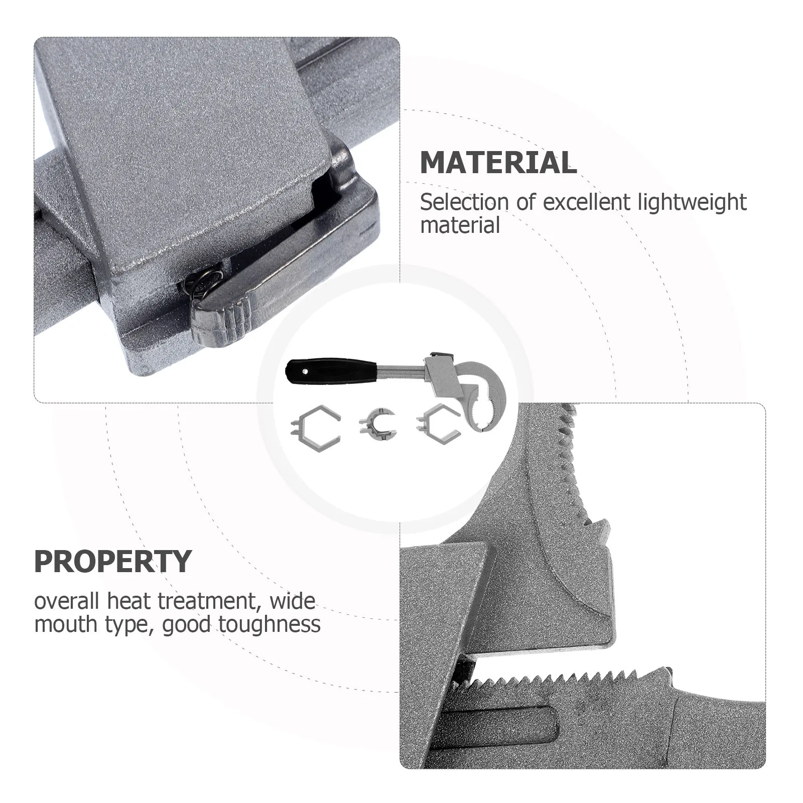 

1Set Basin Adjustable Wrench Multifunctional Faucet Tool Antiskid Wearresistant Excellentworkmanship Basin Wrench