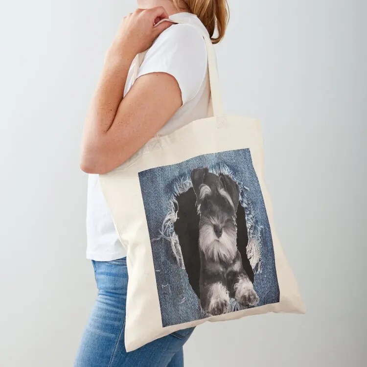 

3D Schnauzer best gift for lovers Tote Bag shopper bag women Canvas shopper bag women canvas Shopper