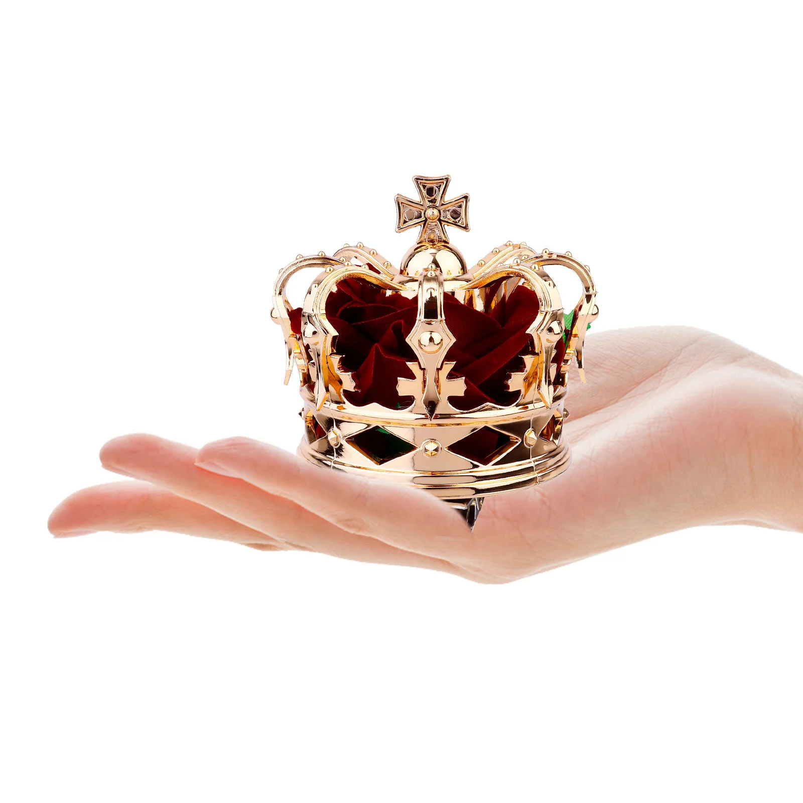 

1Pcs Golden Crown Hairpin Premium Plastic Halloween Party Queen Headdress Cosplay Hair Clip Decorative Crown Charm Hair