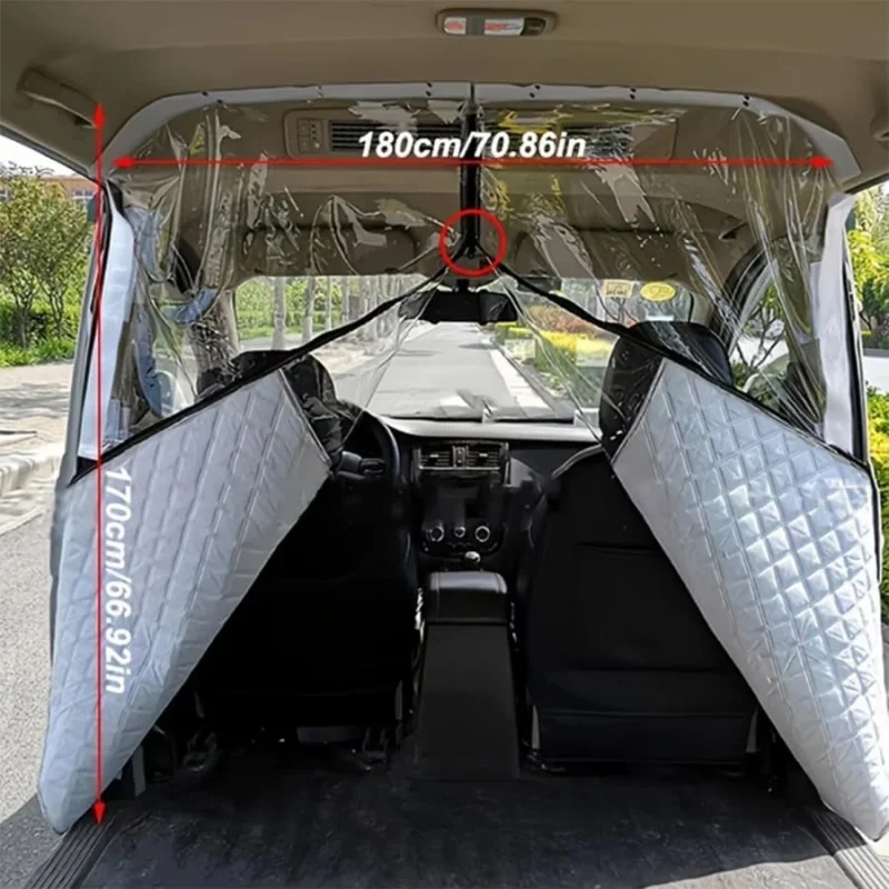 For Ford Transit Custom Car Divider Isolation Curtain Air-Conditioning Privacy Sun Protection And Heat Insulation Curtain Kits