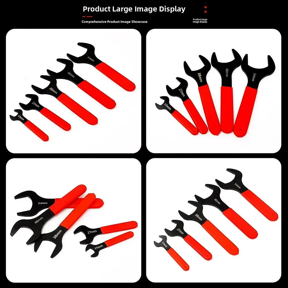1Pcs Thin Single Open End Wrench 7-32mm Metric 15 Degree Offset Angle U-Shaped Spanner Blackening Flat Head