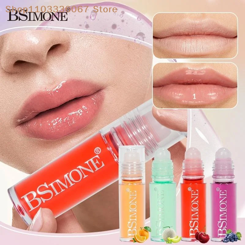 [M] 1Pz BSIMONE Olio per Labbra Lucidalabbra Idratante Aromatizzato alla Frutta Volumizzante Non Appiccicoso Lunga Durata Riparatore Primer Balsamo Labbra Cosmetico