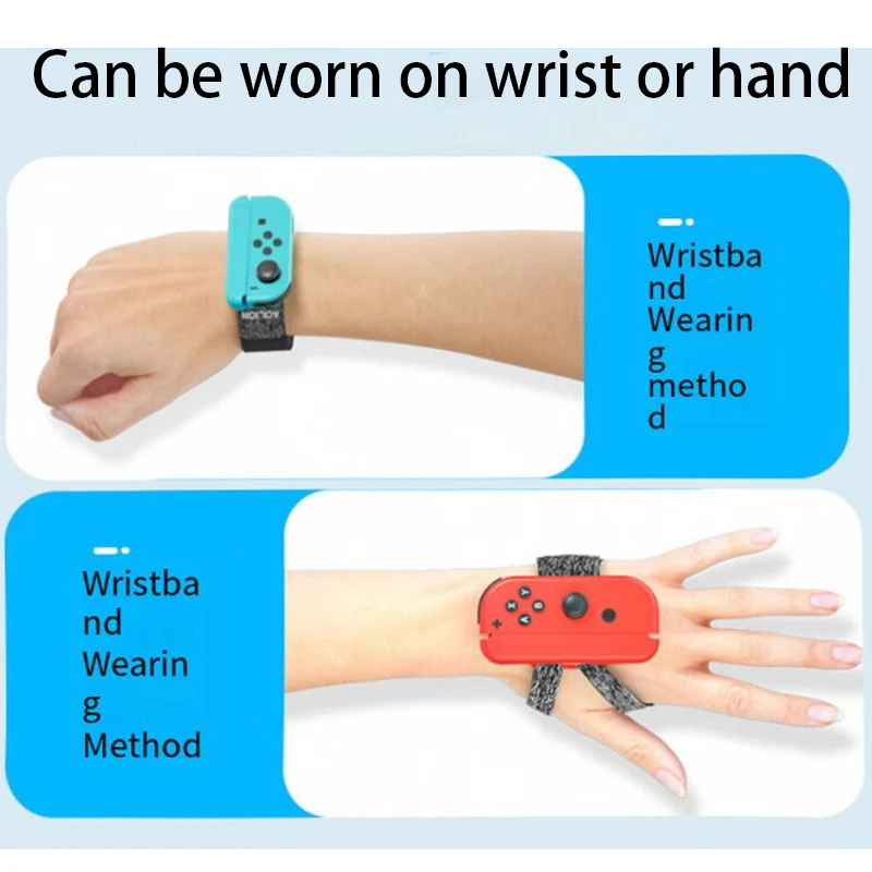 2pcs Game Bracelet Adjustable Controller Wrist Dance Band 360 Rotation Elastic Dance Wristband Gaming Accessories for Switch