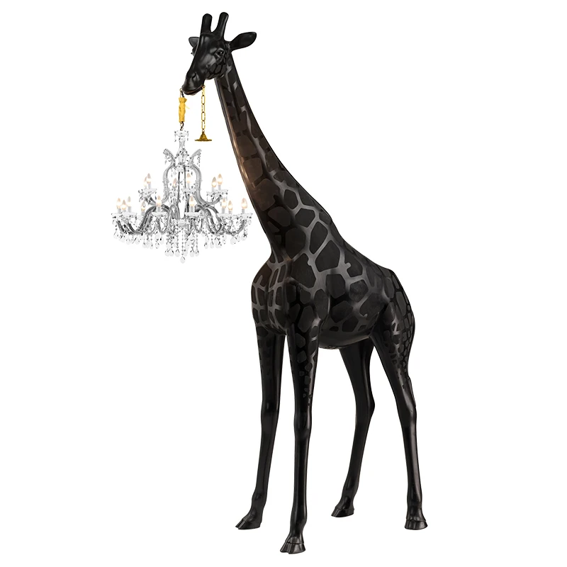 Floor Lamps Post Modern Tall Giraffe Lamp Black/White Large Standing Luxury Fibre Glass