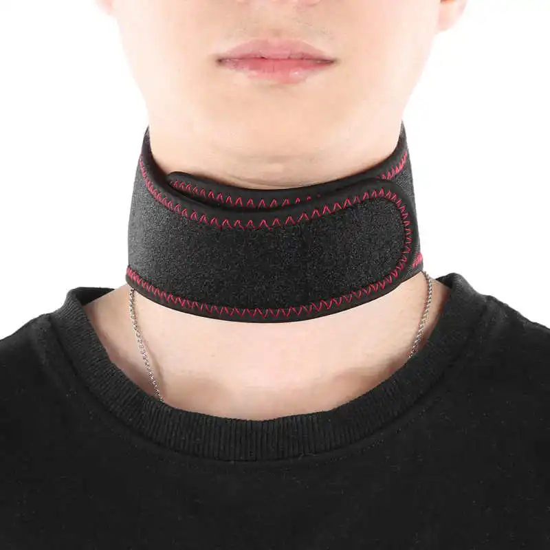 Neck Support Massager Heating Therapy With Electric Heat Compression Cervical Wrap Device Protector Pain Relief Timing Tool