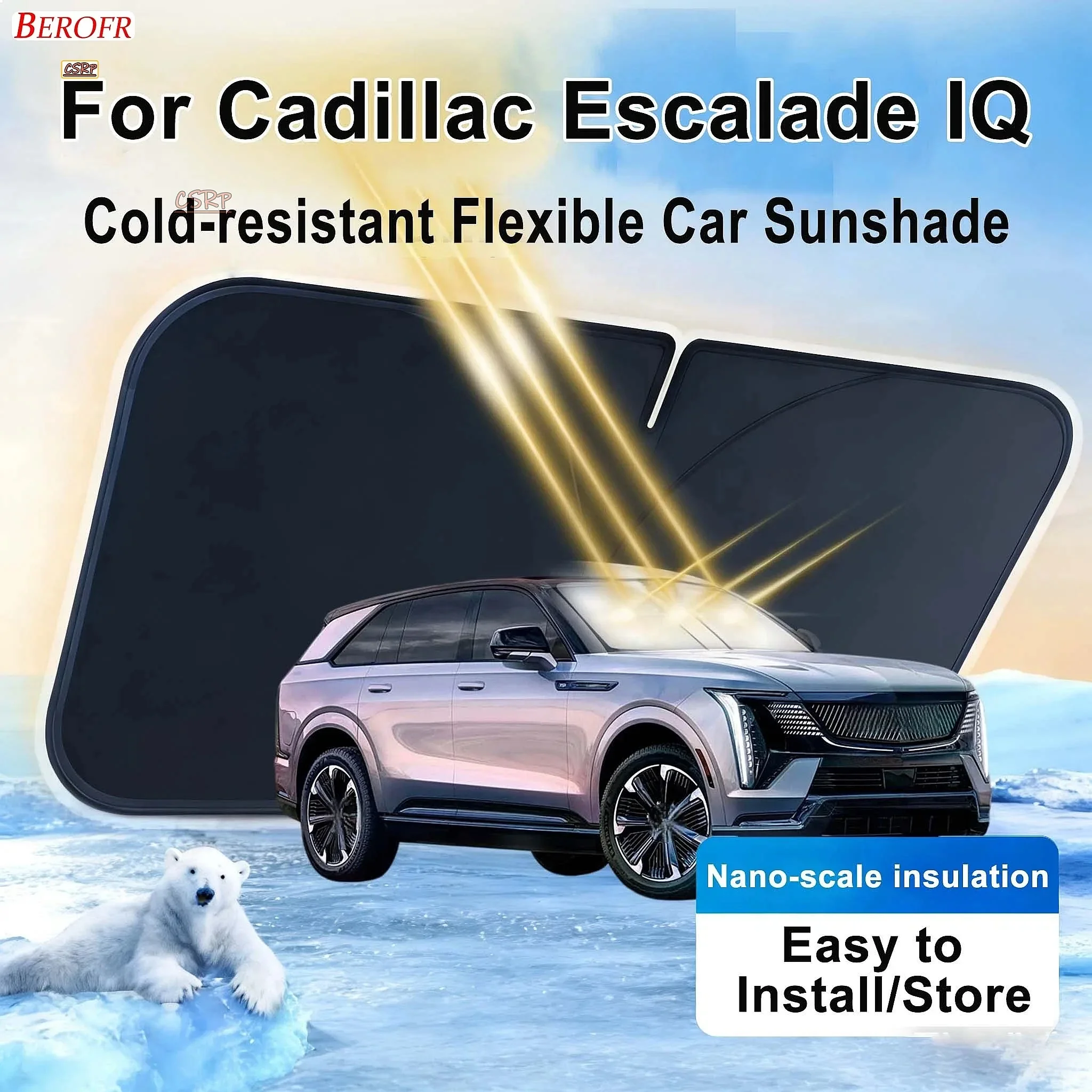 For Cadillac Escalade IQ 2024-2026 Car Windshield Sunshade Cover Front Window Sun Shade Heat Insulation Summer Auto Accessories