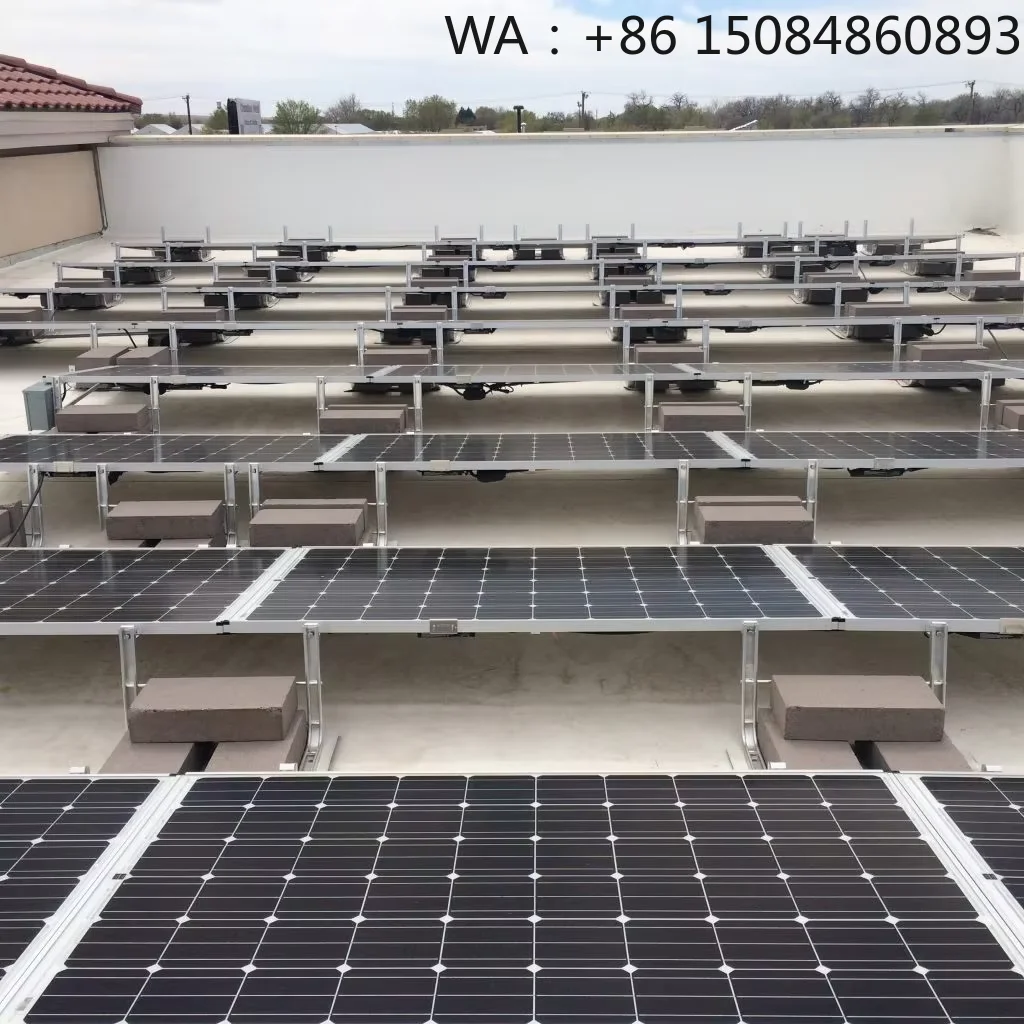 6005-T5 Aluminum Adjustable PV Support Bracket, Open Field Ballast Solar Panel Rack Accessories, Anti-Corrosion Parts for Outdoo