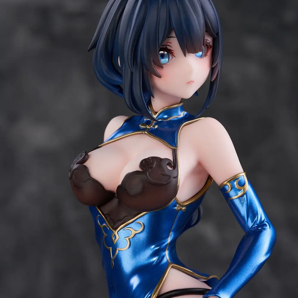 Nangong Cherry Qipao Lady Figurka Wysokiej klasy chiński styl Anime Model Dekoracja biurka Kolekcja zabawek dla dorosłych