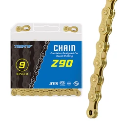 TOOPRE Bicycle Chains Gold 6 7 8 9 10 11 Speed MTB Road Bike Chain 116 Links anti-rust Chain Bikes Part