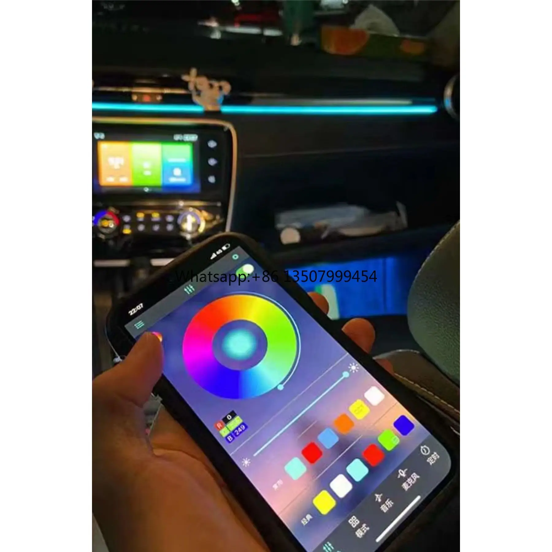

Universal 3-in-1 LED Symphony RGB Atmosphere Lamp USB App Controlled Dashboard Ambient Lights for Cars Interior Accessories