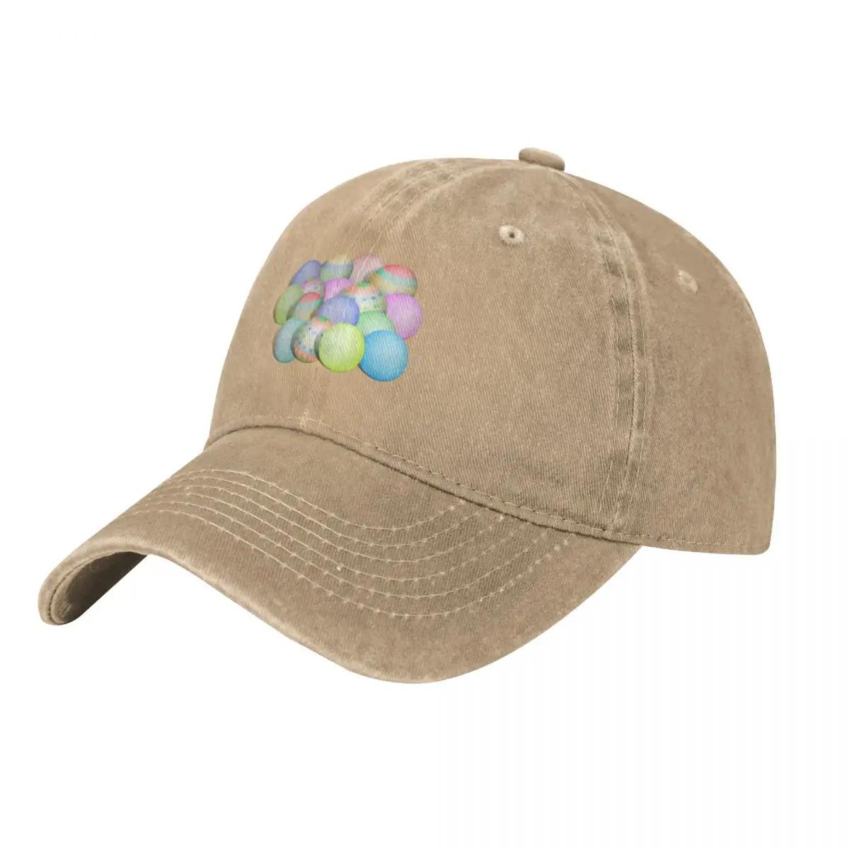 

Pastel Colored Easter Eggs Baseball Cap hiking hat Beach Bag Rave Caps For Men Women's