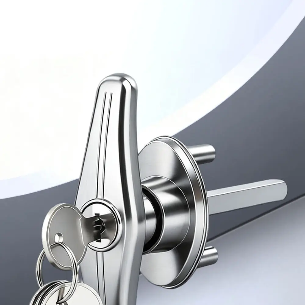 Modern Zinc Alloy T Handle Lock For Biaopai Garage Door Access Control Cabinet Latch Durable Metal Security Tool