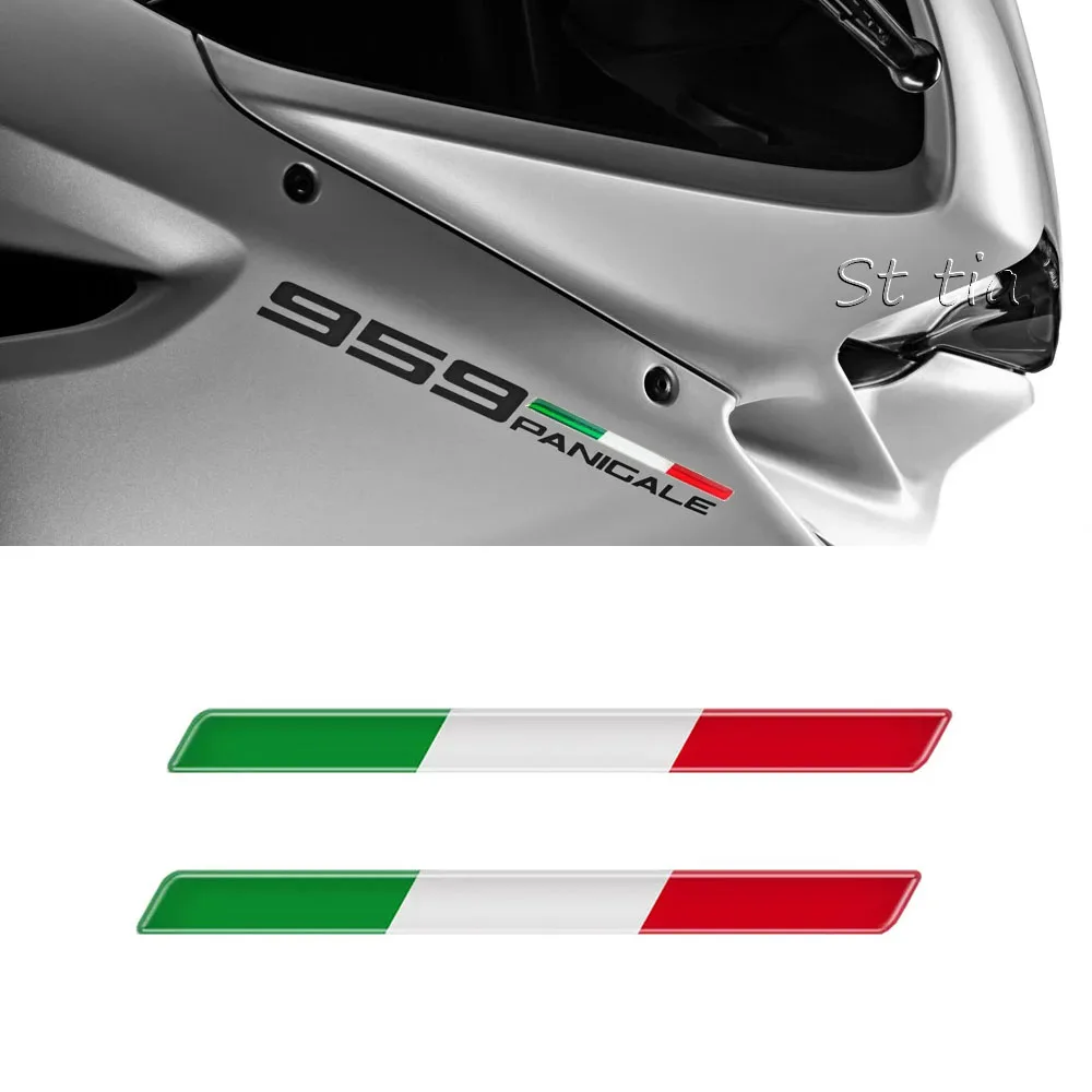 

3D Resin Reflective Logo Helmet Motorcycle Motorcross Motorbike Decals Italian Flag Stickers For Ducati CORSE