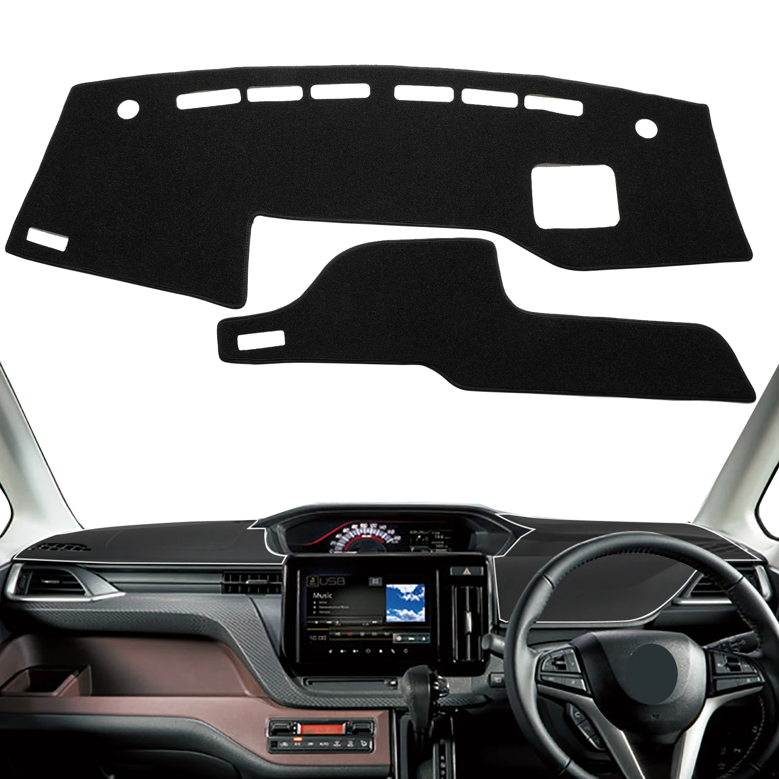 for Suzuki Solio 2021 + Dashboard Cover Pad Dash Mat Dashmat Car Accessories Protective Sunshade Carpet