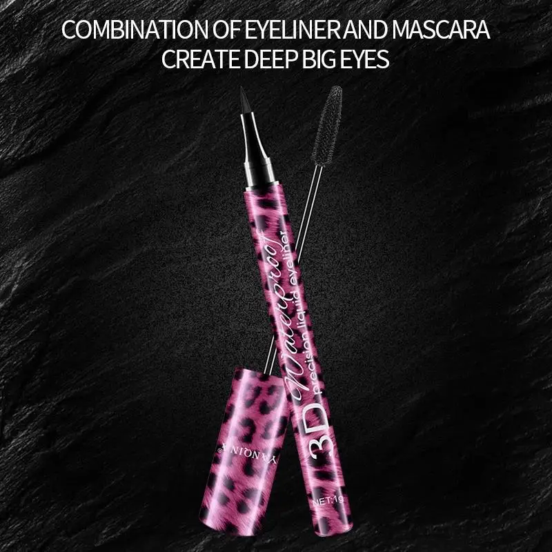 Long Lasting 4D Waterproof Mascara Liquid Eyeliner Pencil Set For Voluminous Curling Lashes And Natural Eyebrow Makeup