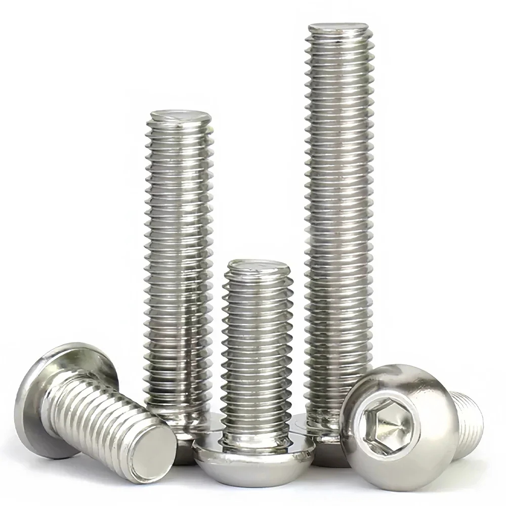304 Stainless Steel Pan Head Hex Socket Screws DIN7380 M2-M12