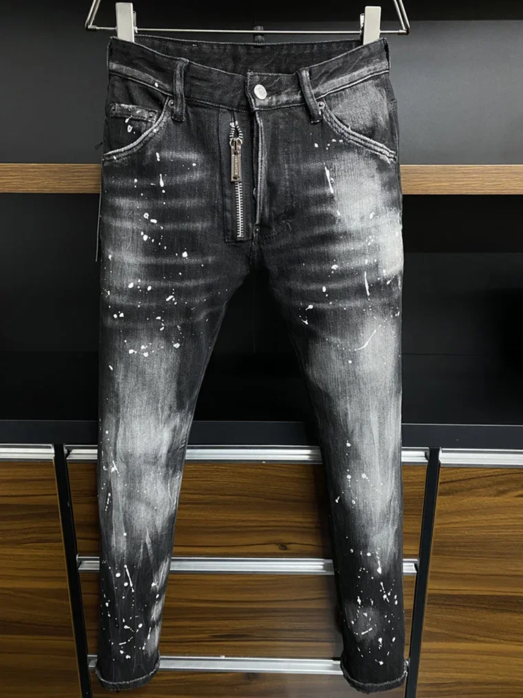 2024 new design black color men jeans top quality