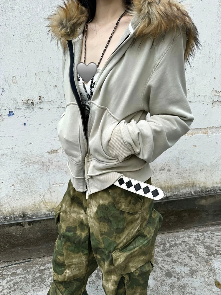 

Мужской кардиган с отстегивающимся золотым воротником из меха норки, приталенный, винтажный, в американском стиле, повседневная водонепроницаемая верхняя одежда на молнии