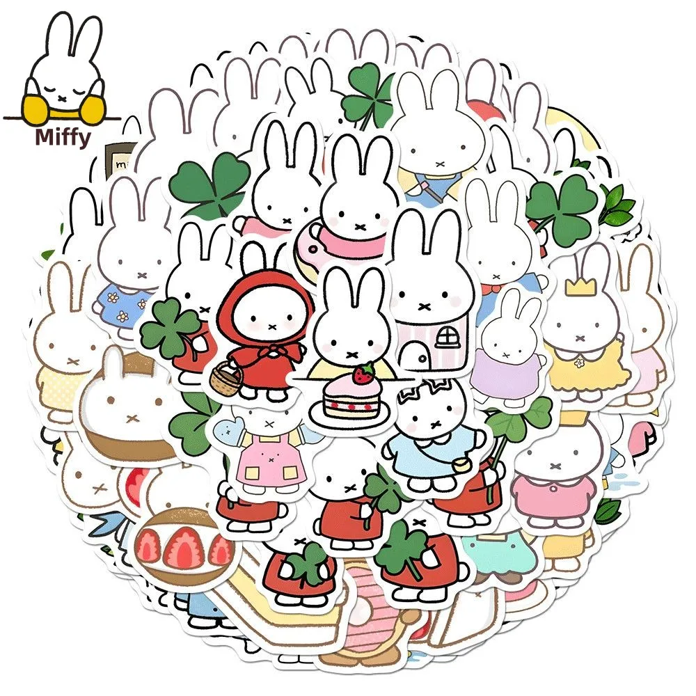 67PCS Kawaii Miffy Rabbit stickers cute cartoon characters healing high appearance level ins decorative tablet diy stickers