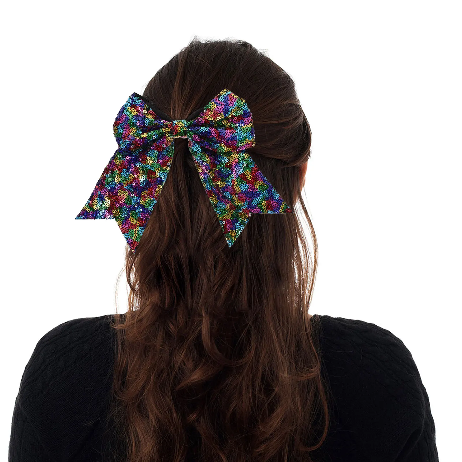 

2pcs Elastic Scrunchies Bowknot Ties Soft Kids Ponytail Holders Stretchy Hair Rings For Women Fine Hair Daily Use