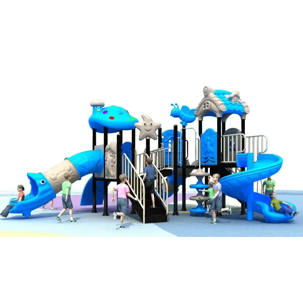 Factory Price Backyard Kindergarten Play Set Equipment Kids Outdoor Playground Slide Swing Set