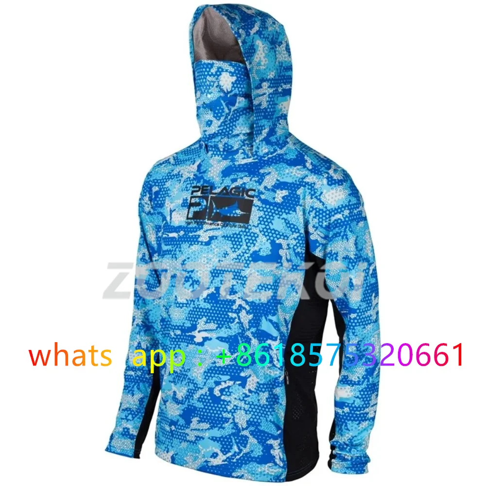 

Fishing Shirt Hoodie Summer Long Sleeve Clothes Fishing Gear Camisa De Pesca Breathable Uv Protection Angling Jersey Clothing