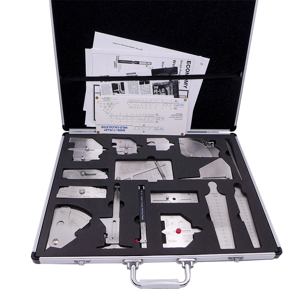 Welding Gauge Measure Gauges 16 Pieces Kits Measurement Inspection Calipers Tools Combined Suit