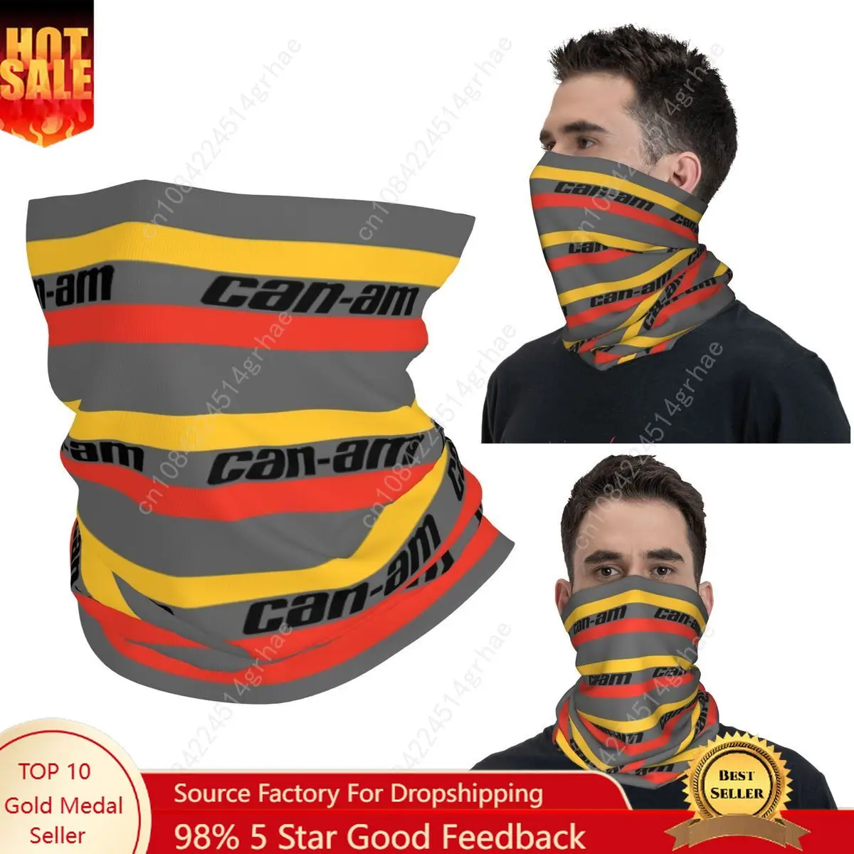 

BRP ATV Unisex Can Am Logo Bandana Neck Gaiter Printed Face Scarf Multifunction Headwear For Men Women Adult
